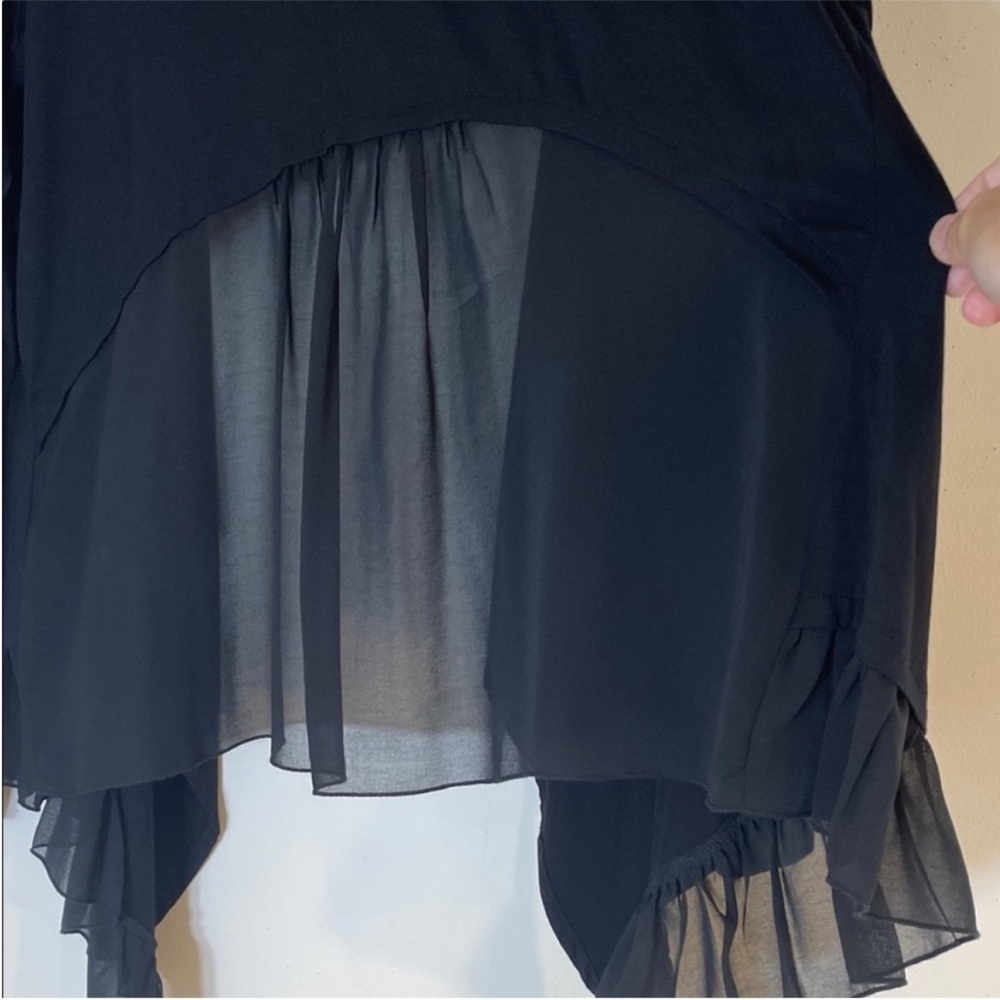 Neiman Marcus Boho Onyx Ruffle 2-Tone Open Front Jacket. Medium. NWT. - Picture 12 of 12
